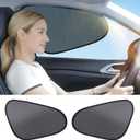 2-Pack Car Window Shades | Mesh Static adsorption Side Window Anti-UV Sunshade Curtain | Universal Fit 99% Vehicles | Foldable Car Shades