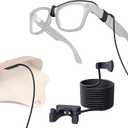 Clip-On Contact Charging Cable for Ray-Ban Meta Smart Glasses 5FT/1.5M, Power Supply from Glasses Case, Charger Compatible with Wayfarer Meta, Headliner Meta, Skyler Meta