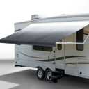 RecPro 20' RV Awning Fabric Replacement | Gray Fade Vinyl
