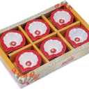 Premium Handmade Terracoaat Set of 6 Clay Diya for Diwali/Navratri Decorations Oil Lamp Diwali Clay Diya Tea Light Holder Home Decor Festival Gifts Puja Items