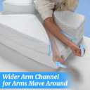 Side Sleeper Pillow with Arm Hole, Adjustable Height Shoulder Pillow for Side Sleepers, Superior Support Memory Foam Arm Pillow Relieve Rotator Cuff Pain and Arm Numbness, Cooling Pillowcase
