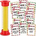 Christmas Party 5 Second Game, 72 Cards and Red 5 Second Hourglass Family Card Game Night with Galentine Family Friends Galentines Day for Ages 17+