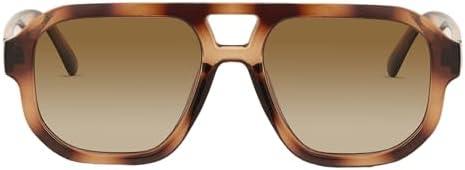 livho Trendy Polarized Square Aviator Sunglasses Women Men Square Eyewear Frame, Retro Sun Glasses for Women Men 2025 Shades