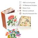 Artivo Wall Collage Kit Aesthetic Pictures, Vintage Wall Collage Kit 100 set 4x6, Bedroom Decor for Teen Girls, Botanical Flower Collage Kit for Wall Aesthetic Posters, Photo Collection
