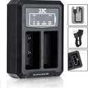 NP-W126 NP-W126S Battery Charger Dual Charger Built-in USB Cable for Fujifilm X100VI X-T50 X-T30 II X-S10 X Half X-PRO3 X-Pro2 X-Pro1 X-T30 X-T20 X-T10 X-T3 X-T2 X100V X100F X-E5 X-E4 X-E3 X-M5 X-T200