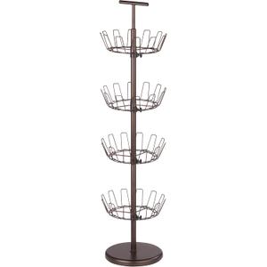 Honey-Can-Do SHO-02221 Shoe Tree with Spinning Handle, Bronze, 4-Tier, 30 lbs