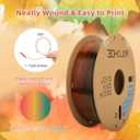 3DHoJor Transparent Multi Rainbow Color Gradient Change PLA 1.75mm 1KG 3D Printing Filament Crystal Rainbow PLA Clear PLA Filament with Cardboard Spool-Maple Leaf