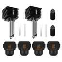 Sahvaim 2 Pack 0.4MM Hotend Kit for Bambu Lab A1 Mini/A1 3D Printer, High-Temperature Hardened Steel Nozzle Extruder Print Head Replacement with Extra 2PCS Nozzle(0.2MM,0.4MM) and Silicone Cover Sock