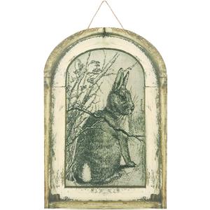 Marsrut Rustic Wooden Vintage Wall Rabbit Decor | Farmhouse Bunny Art Decorations for Living Room, Home Office, and Nursery | Easter Bunny Posters (12x8 inch, 3D with Frame, 2D-Unframed) (2D)