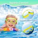 EverSport 2 Pack Kids Swimming Goggles, Anti-fog Swim Goggles for Toddler Girls Boys 3-15 (Yellow Green & Mirrored Blue)