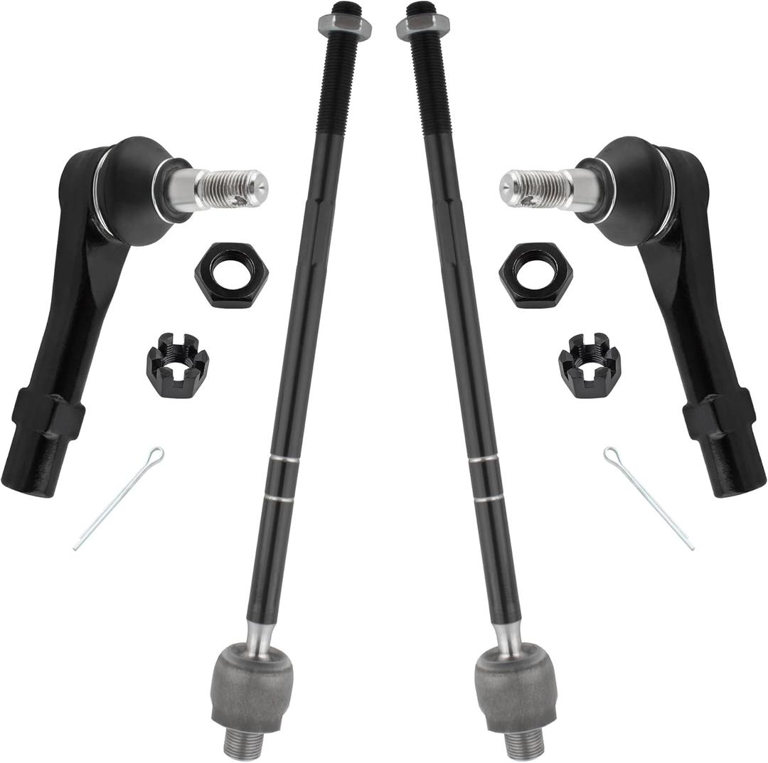 EV421 ES3461 Front Inner & Outer Tie Rod Ends Left & Right for Ford Explorer Mercury Mountaineer 2002-2005 4.0L Engines Only, Pack of 4