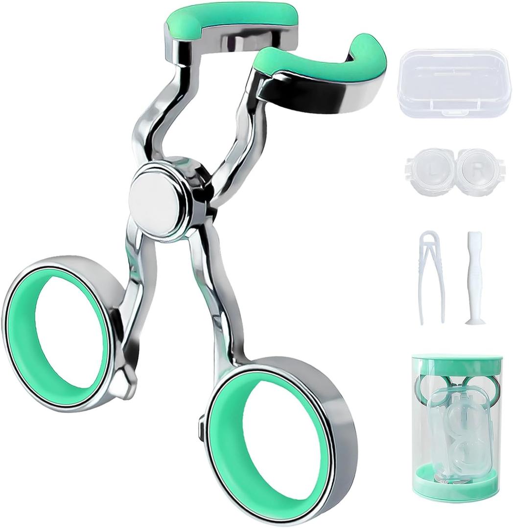 Contact Lens Applicator Tool - Easier Apply/Remove Contact Lens Aid for Travel (Alloy Material)(Green)