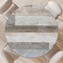 Farmhouse Round Fitted Table cover with Elastic Waterproof Outdoor Indoor Vinyl Tablecloth Washable Wipeable Table Cloth for Picnic Camping Party (Wood, Fits up to 36" - 44" Diameter)