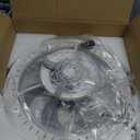 OurEDee 20'' Ceiling Fan with Lights & Remote, Low Profile, 6 Wind Speeds, Dimmable Light, Modern White Flush Mount, Smart for Home (Gold+Grey)