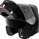 VCAN VX28 Full Face Modular Flip-Up Motorcycle Helmet DOT Approved, Coolmax Cheek Pad & OTG Ready, Black, Large