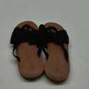 FISACE Womens Slip On Flip Flops Ring Toe Strappy Summer Gladiator Flat Sandals, Size 9 1/2