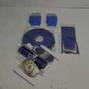 Navy Blue White Silver Party Decorations,46pcs Kit Balloon Paper Pompom Tassel Garland Men Blue and Silver Graduation Decorations Wedding Baby Bridal Shower Birthday Decor