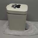 Dog Poop Trash Can Outside, 5L/1.3 Gal Pet Poop Bucket with Lid, Foot Pedal, Dog Waste Container with 40 Bags, Lid Soft Close for Pet, White