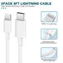 Fast Charger iPhone,iPhone Charger Fast Charging 2Pack USB C Wall Charger Block Fast i Phone Chargers 6FT Type-C USB C to Lightning Cable Cord for iPhone14/14Plus/13/12/11 Pro Max,Mini,8,iPad/AirPods