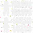 Fuutreo 108 Pcs People Shaped Paper Cutouts 5.94.5 Inch Paper Shapes Cutouts Multicultural Construction Cardboard Person Figure for Craft DIY Art Project, White