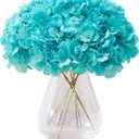 Artificial Hydrangea Flowers Tiffany Heads 10 Fake Hydrangea Silk Flowers for Wedding Centerpieces Bouquets DIY Floral Decor Home Decoration with Stems (Large)