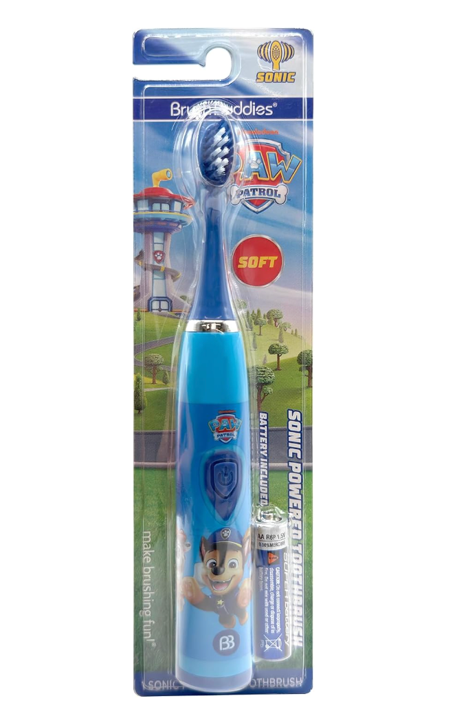Brush Buddies Paw Patrol Sonic Toothbrush for Kids Ages 3+ Battery Powered Kids Toothbrush with Soft Bristles Toddler Sonic Toothbrush Paw Patrol Electric Toothbrush for Boys and Girls