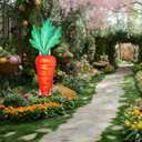 4 ft Large Easter Carrot Cardboard Cutout Easter Party Decoration Stand up Carrot Cardboard Centerpiece PVC Photo Booth Prop Backdrops for Egg Hunt Spring Party Supplies