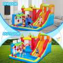 Kids Bounce House with Ball Pit & 7 Play Zones, Inflatable Toddler Bouncer for Indoor and Outdoor Use, Features Slide, Basketball Hoops, Blower, Easy Setup for Ages 2-6 (Toddler Bounce House), 91.7 inches x 122 inches x 66.9 inches