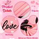 Valentines Shower Curtain Bathroom Decor Pink Love with 12 Hooks 72 x 72 Inches - Style 5