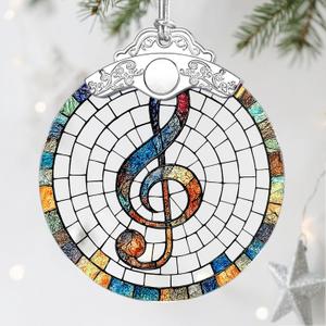 Musical Note Ornament, Stained Glass Christmas Decorations, Christmas Ornaments for Tree, Holiday Ornament, Gifts for Musical Lovers, Holiday Party Gifts, Gift Ideas & Xmas Gift