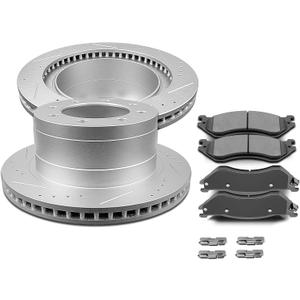 SCITOO Rear 13.85" Brake Pads and Rotors Kits Fit For Dodge Ram 1500 2006-2008,For Ram 2500 2003-2008,For Ram 3500 2003-2008