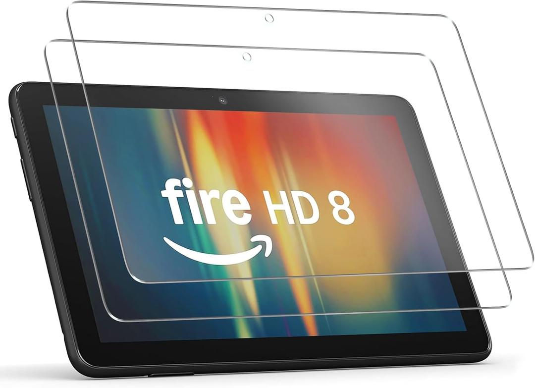 Screen Protector for 8 Kids / 8 Kids Pro Tablet 8 inch (2024/2022/2020 release), Tempered Glass Film, 2 Pack (transparent)