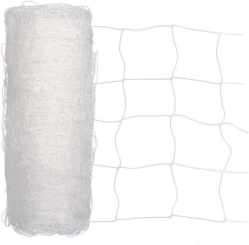 Heavy Duty Trellis Netting Roll - 47''x328' Plastic Plant Trellis Net for Climbing Plants (White)
