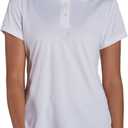 Hanes Women's Sport Cool DRI Polo Shirt, Moisture-Wicking Performance Polo Shirt for Women (X-Large, White - 1 Pack)