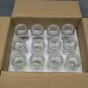 Clear Glass Bottles 6 oz - 200ml [Pack of 12] for Wine Beverages Drinks Oil Vinegar Kombucha Beer Water Soda with Cork Stopper Airtight Lid