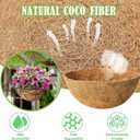 2 Pack 16 Inch Round Replacement Coco Liners for Hanging Basket Natural Coconut Fiber Liner for Flower Planter Coco Coir Pots for Outdoor Garden Plants