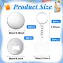 Tondiamo 50 Sets 58 mm/ 2.25 Inch Button Making Keychains Supplies Metal Button Badge Sets Including Metal Shell, Plastic Film, Backing Parts, Keychain for Maker Machine DIY Gifts (Bottle Opener)