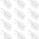 Super Z Outlet 5.5" Mini Acrylic Plastic Kitchen Scoops for Weddings, Candy Dessert Buffet, Ice Cream, Protein Powders, Coffee, Tea (Clear)