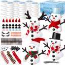 BANBBUR 24 Pack Stocking Stuffers for Kids, Christmas Crafts for Kids Bulk, Build a Snowman Kit, DIY Snowman Crafts Modeling Clay, Christmas Stocking Stuffers Gifts Activities for Boys Girls