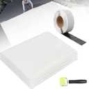 Self-Adhesive Roof Tarp | 5 x 5 Heavy Duty Roof Tarp with Self Stick Roll Butyl Tape White Multi Purpose Thick UV-Resistant Roof Waterproof Cloth for Leaks, Roof Repairs