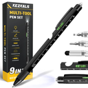 Valentines Day Gifts for Him,Multitool Pen 9 in 1 Innovative Gift for Men,with LED Light,Ruler, Stylus,Bubble Level,Screwdrivers,Unique Gifts Gadgets for Him,Boyfriend,Husband
