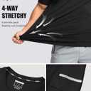 MAGCOMSEN Mens Workout Shirts Dry Fit Sun Protection Athletic Short Sleeve Shirt UPF 50+ Gym Running Swim Rash Guard Top (Black, XL)