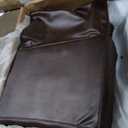 KISLOT Large Leather Recliner Chair Faux Swivel Rocker for Adults Manual Sofa for Living Room Bedroom Home Theater Seating (Espresso)