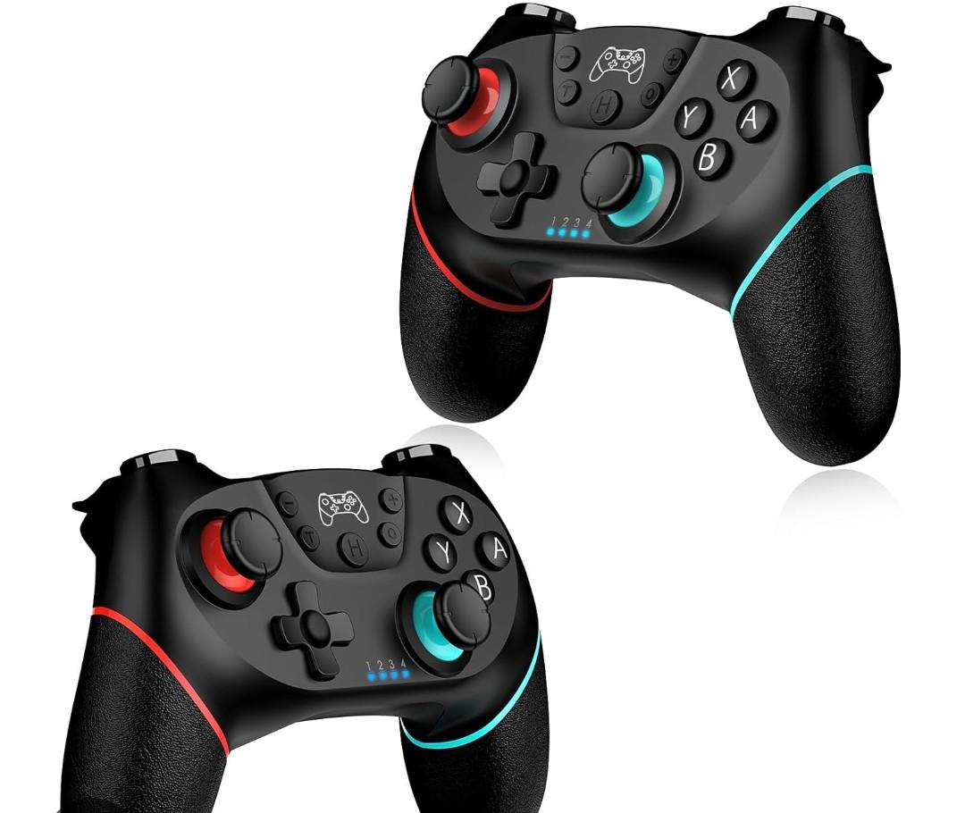 JORREP Switch Controller, Wireless Switch Pro Controller with Motion Sensor Vibration Turbo Wakeup Charging Cable, 