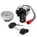 Ignition Switch Fuel Cap Seat Lock Keys Compatible with XVS650 XVS1100 XVS400 XVS125 XVS250 Drag Star V-Star 650 1100 4TR-82501-00 4TR-82501-01 4TR-82021-00