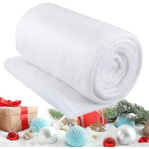 Christmas Snow Blanket Roll for Christmas Decorations Village Large Fake Artificial Snow Blanket Winter White Mat for Xmas Shop Store Supermarket Display Photo Prop Decor