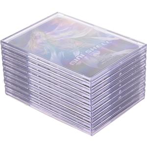 Cards Sleeves Top Loaders 10 Hard Acrylic Card Protector Clear Card Brick + 2 Display Stand Fit for Trading Cards,Standard Sports Cards,Baseball Card Holder Cases Collectibles White