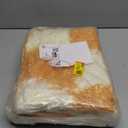 KICMOR Soft Fluffy 5x8 Orange and Cream White Rugs Living Room Carpets, Large Fuzzy Checkered Shag Area Rug Big Carpet for Bedroom, Indoor Plush Shaggy Rug for Nursery Teen Boys Girls Room Decor