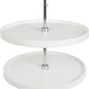 Knape & Vogt PFN32ST-W 31.5" by 32" by 32" Full-Round Polymer Lazy Susan Cabinet Organizer,White