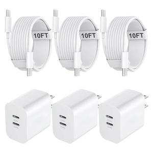 USB C Charger for iPhone 16/15 Pro Max Charger Fast Charging, 20W C Charge Block with 10FT USB C to C Cord Cable Compatible for iPhone 16 15 Pro Max/16 15 Pro/16 15 Plus/16 15, 2 Pack